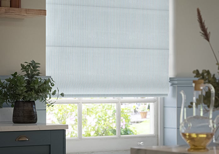 Nautical Stripes, Blue Sails - Motorised Roman Blind - Image 5